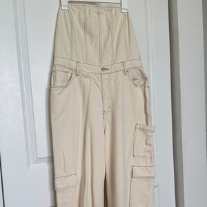 Wild Fable Cream High-Waisted Jumpsuit
